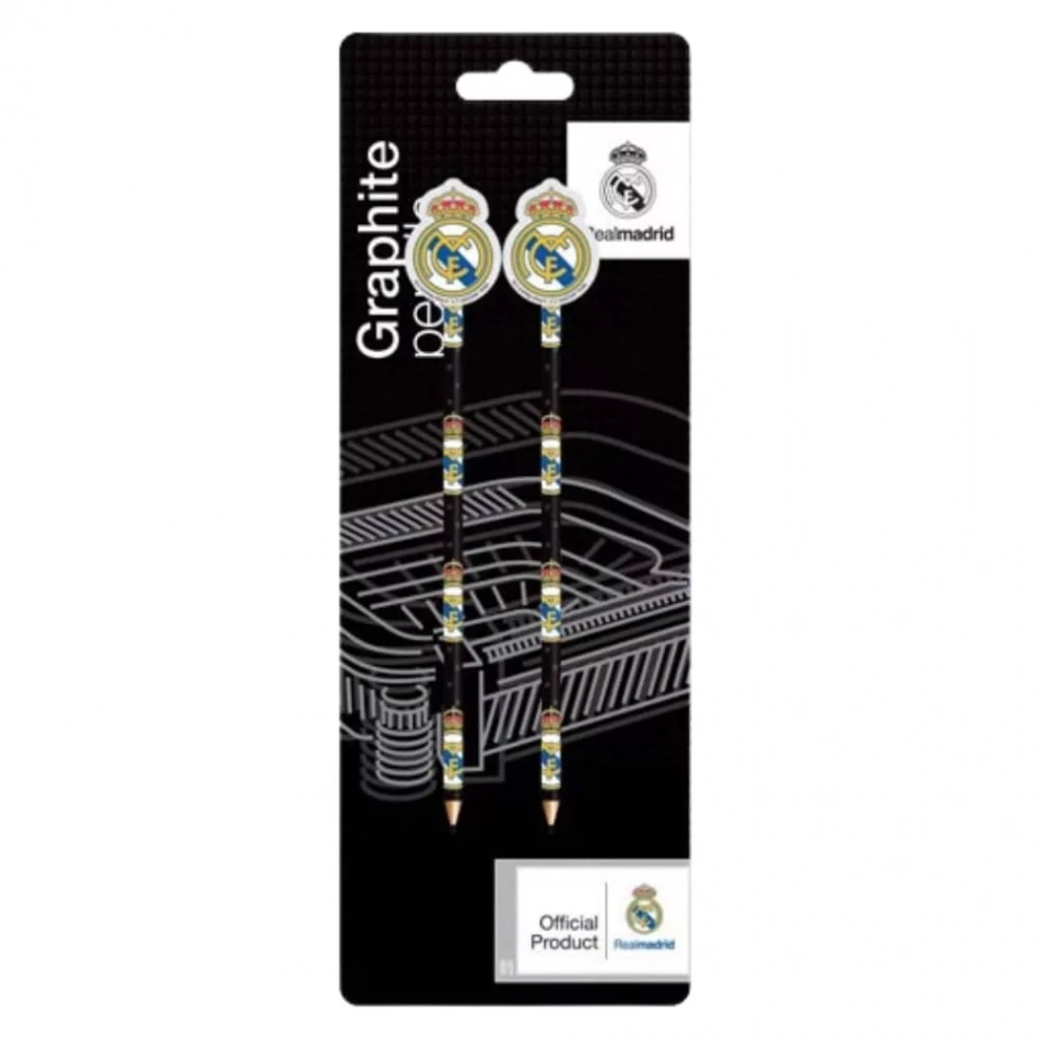 Set creioane Real Madrid cu radieră, 2 bucăți demo