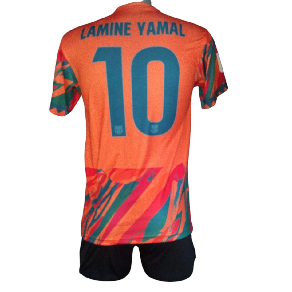 Replica Barcelona Lamine Yamal echipament fotbal negru demo